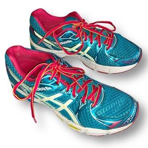 ASICS Gel Exalt 2 Vibrant Running Shoes Teal Athletic Shoes T4B6N